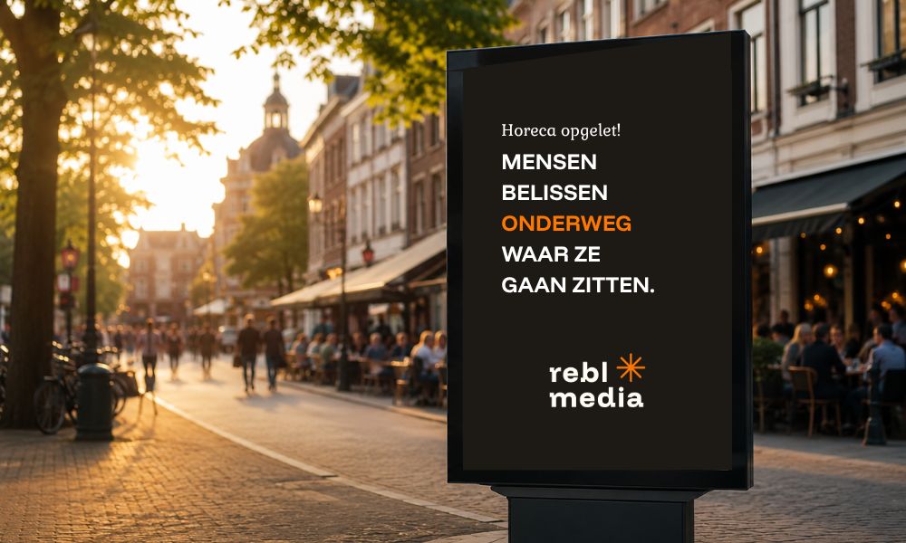Buitenreclame voor horeca: mensen beslissen onderweg waar ze gaan zitten